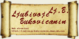 Ljubivoje Bukovičanin vizit kartica